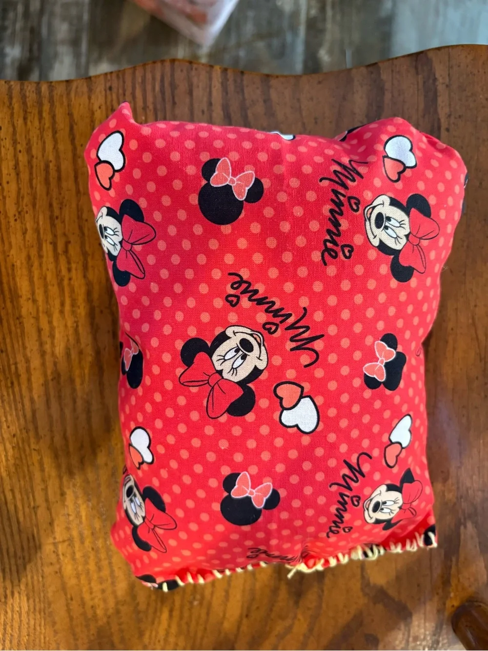 Disney Minnie Mouse Red and Black Polka Dot Travel pillow